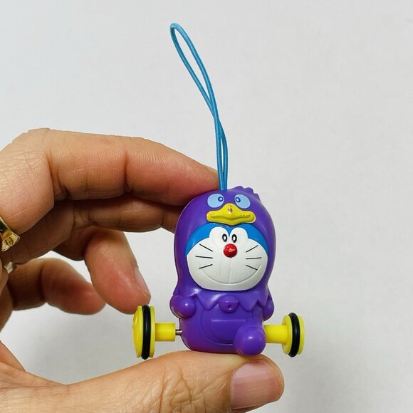 Fujiko Doraemon Mini Figure Strap Bird Costume Wheel Charm Keyring Anime Cartoon - Picture 7 of 10
